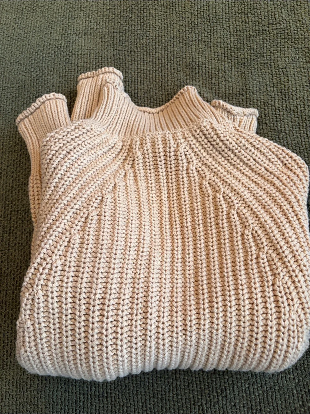 J. Crew Blush Ribbed Turtleneck Sweater